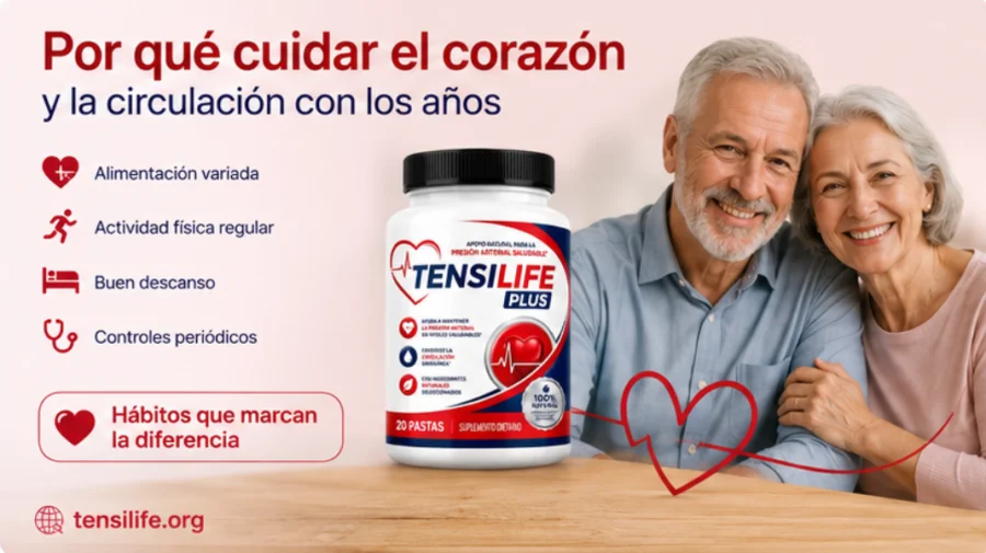 Tensilife Plus — cuidar el corazón y la circulación con los años